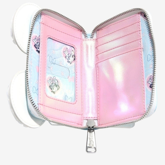 Minnie Ruffle Ears Loungefly Mini Backpack And Wallet Set - Picture 8 of 9